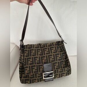 Authentic Fendi Zucca Mama shoulder bag.